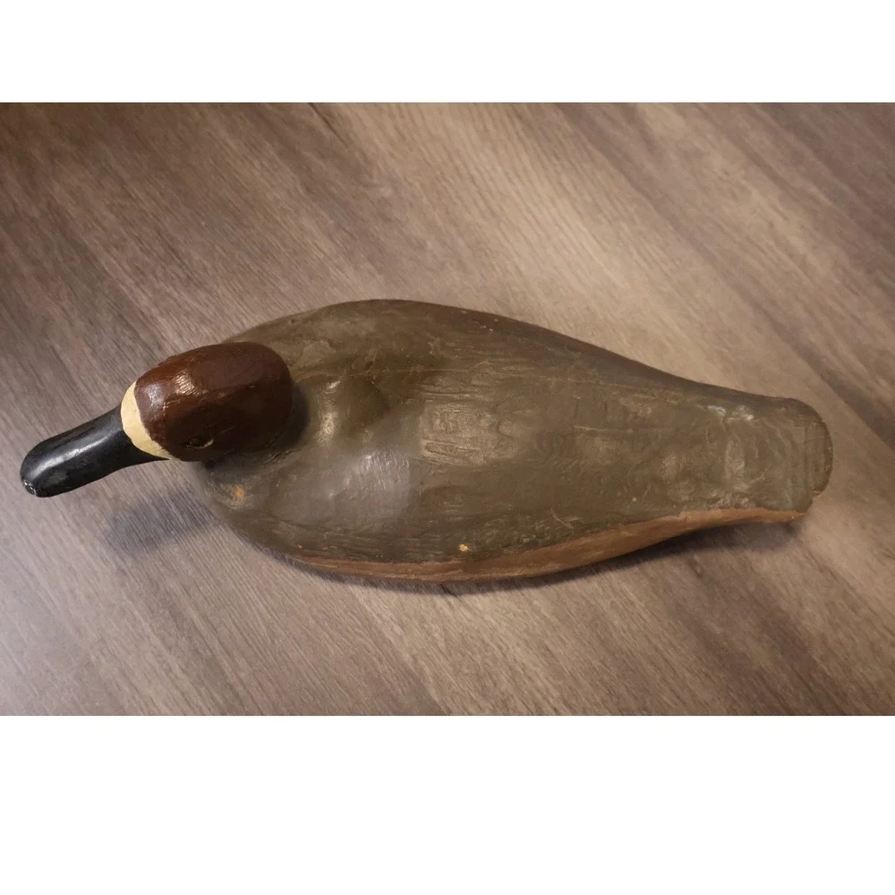 Vintage Duck Decoy Hand Carved Folk Art Lake Cabin Primitive Decor Hunting